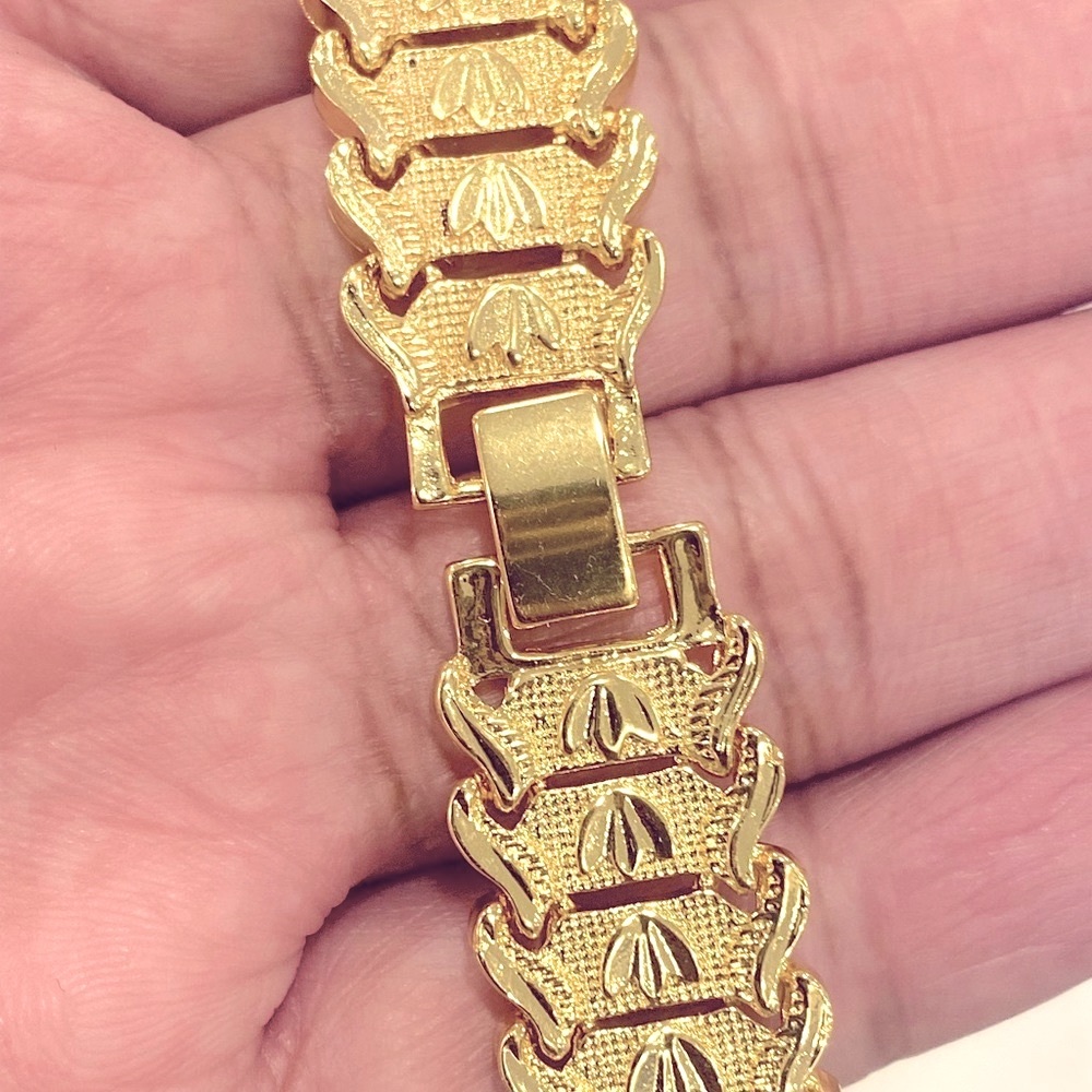 New 18k Titanium Stainless Steel Unisex Bracelet - Picture 4 of 5